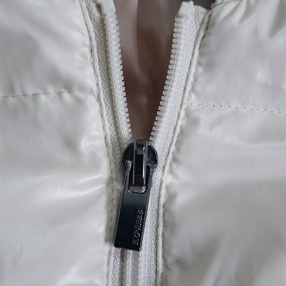 Express Puffer Coat Jacket Womens Size XS Solid White Down Feathers Outdoor Cozy - Picture 2 of 6